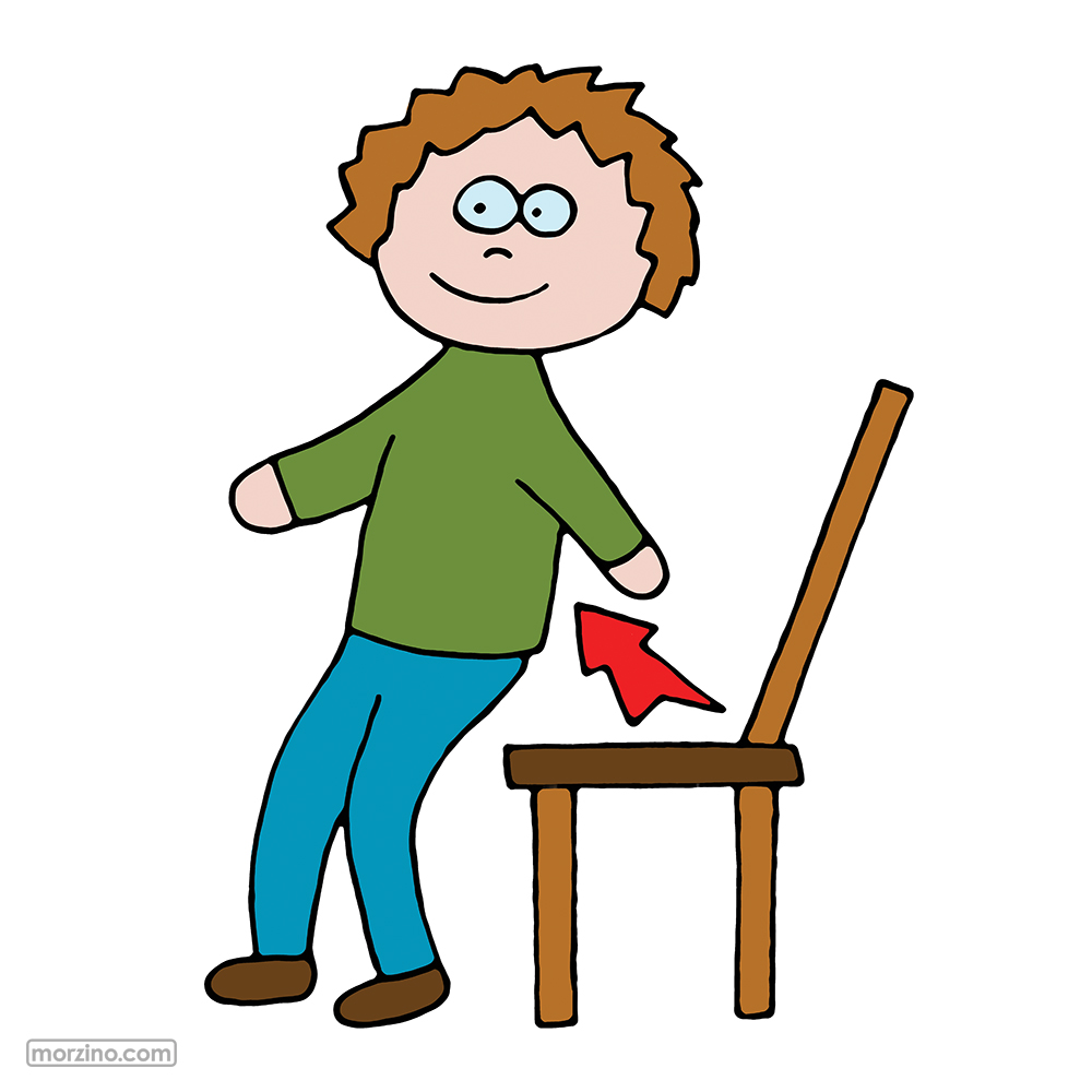 Bildwörterbuch: Ich stehe auf