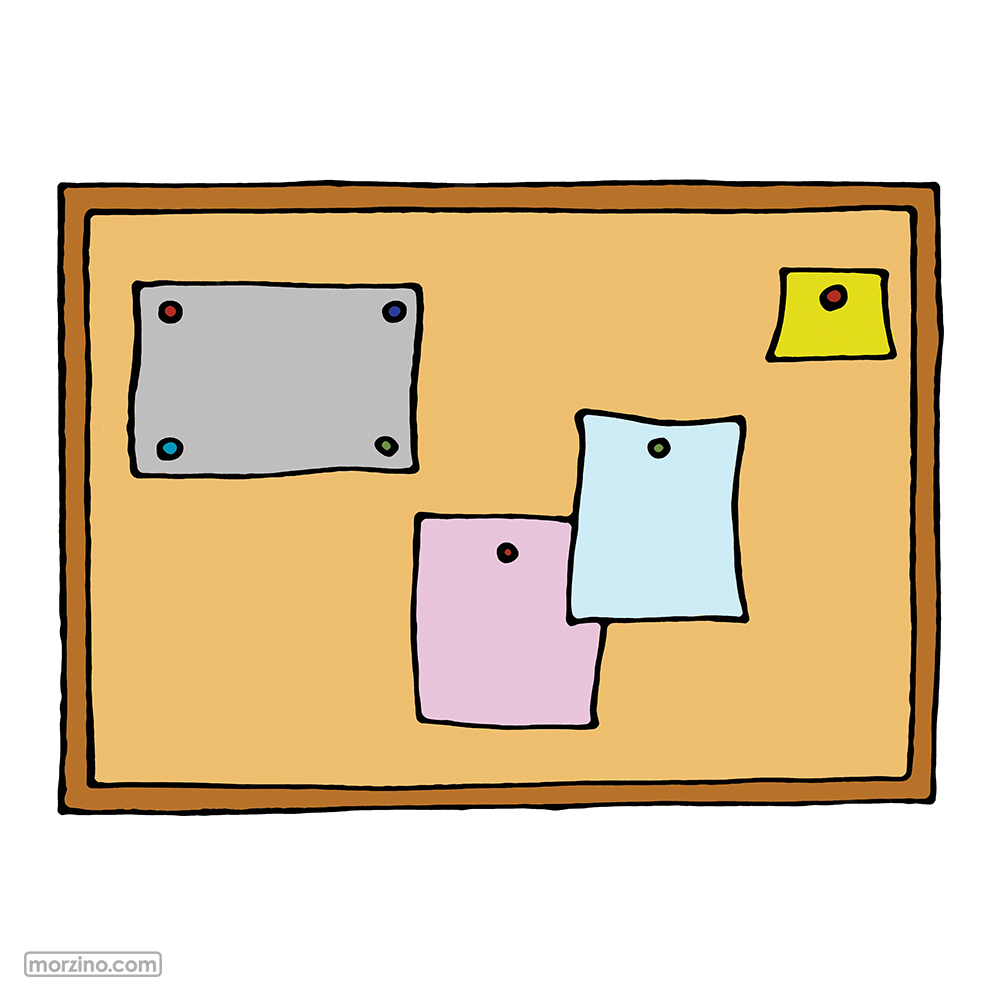 Bildwierderbuch: Pinwand