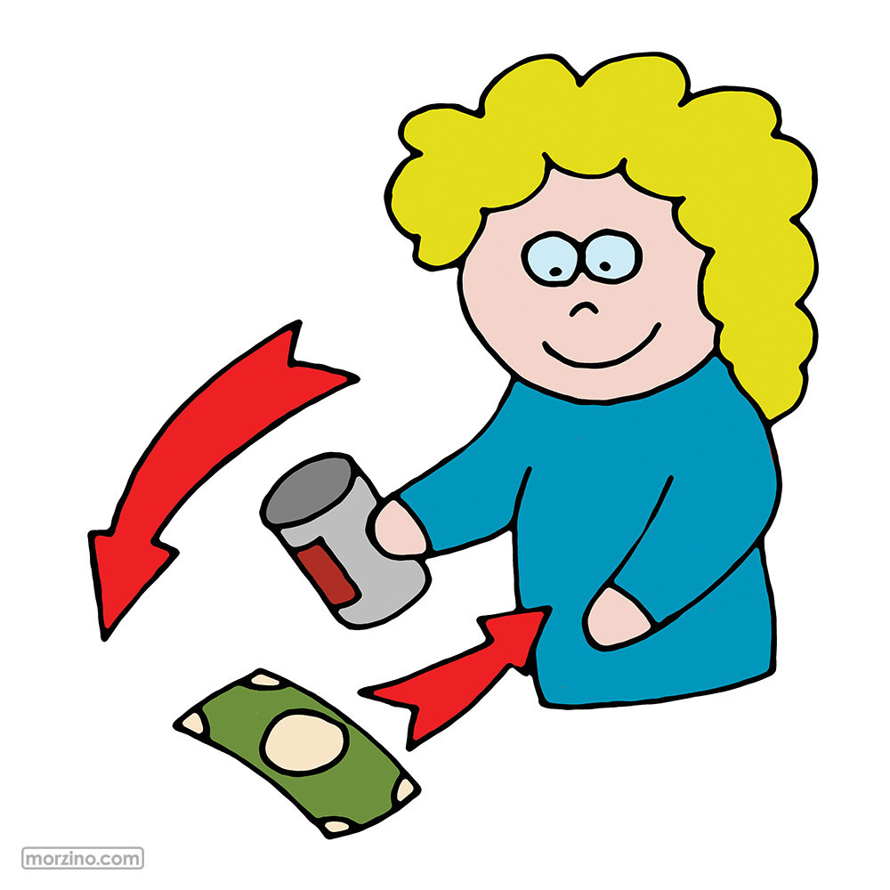 Bildwörterbuch: Ich verkaufe