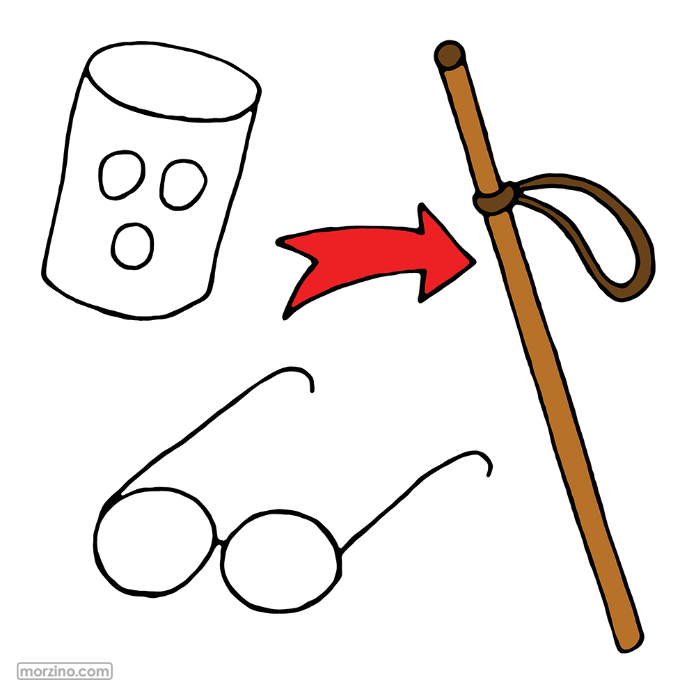 Bildwörterbuch: Blindenstock