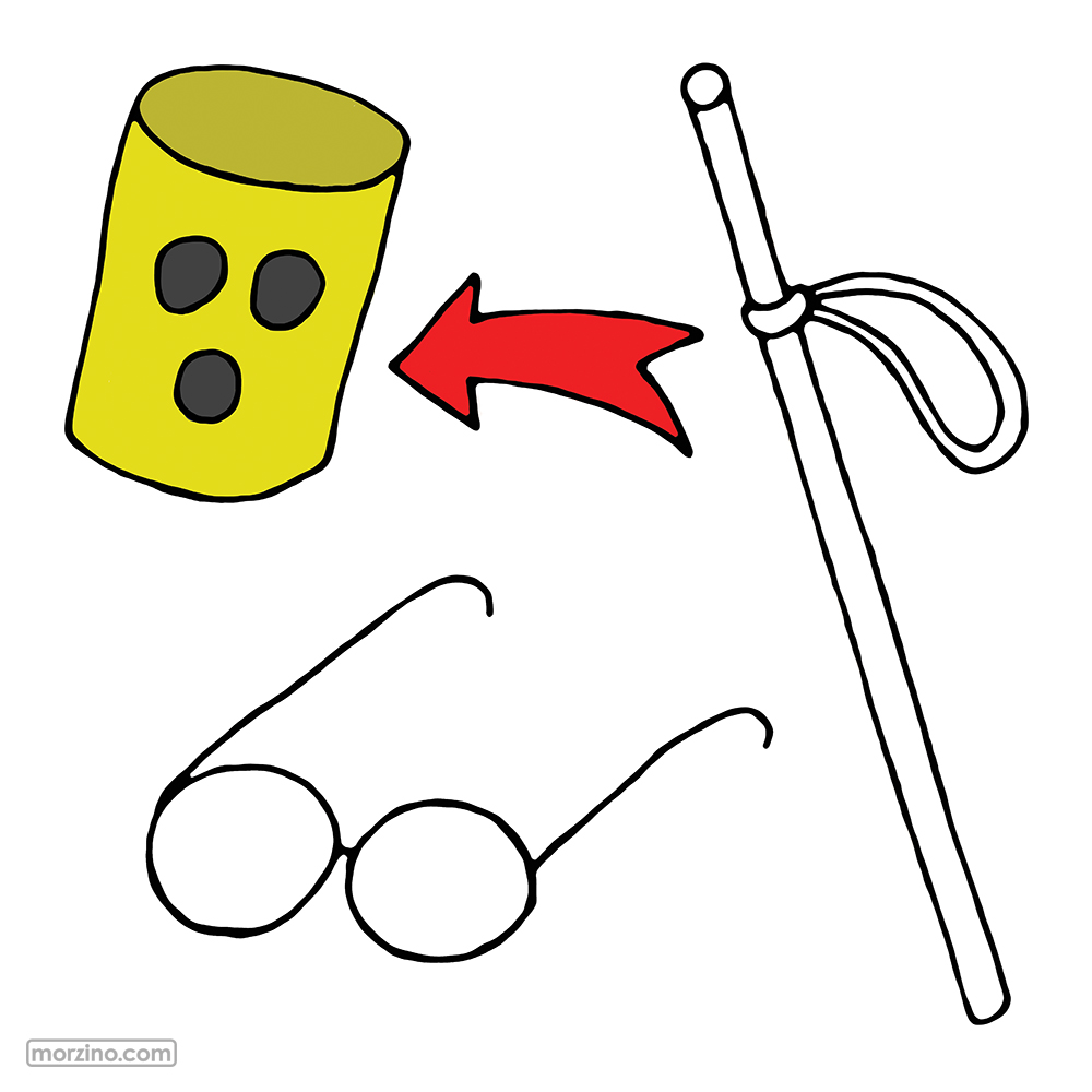 Bildwörterbuch: Blindensymbol