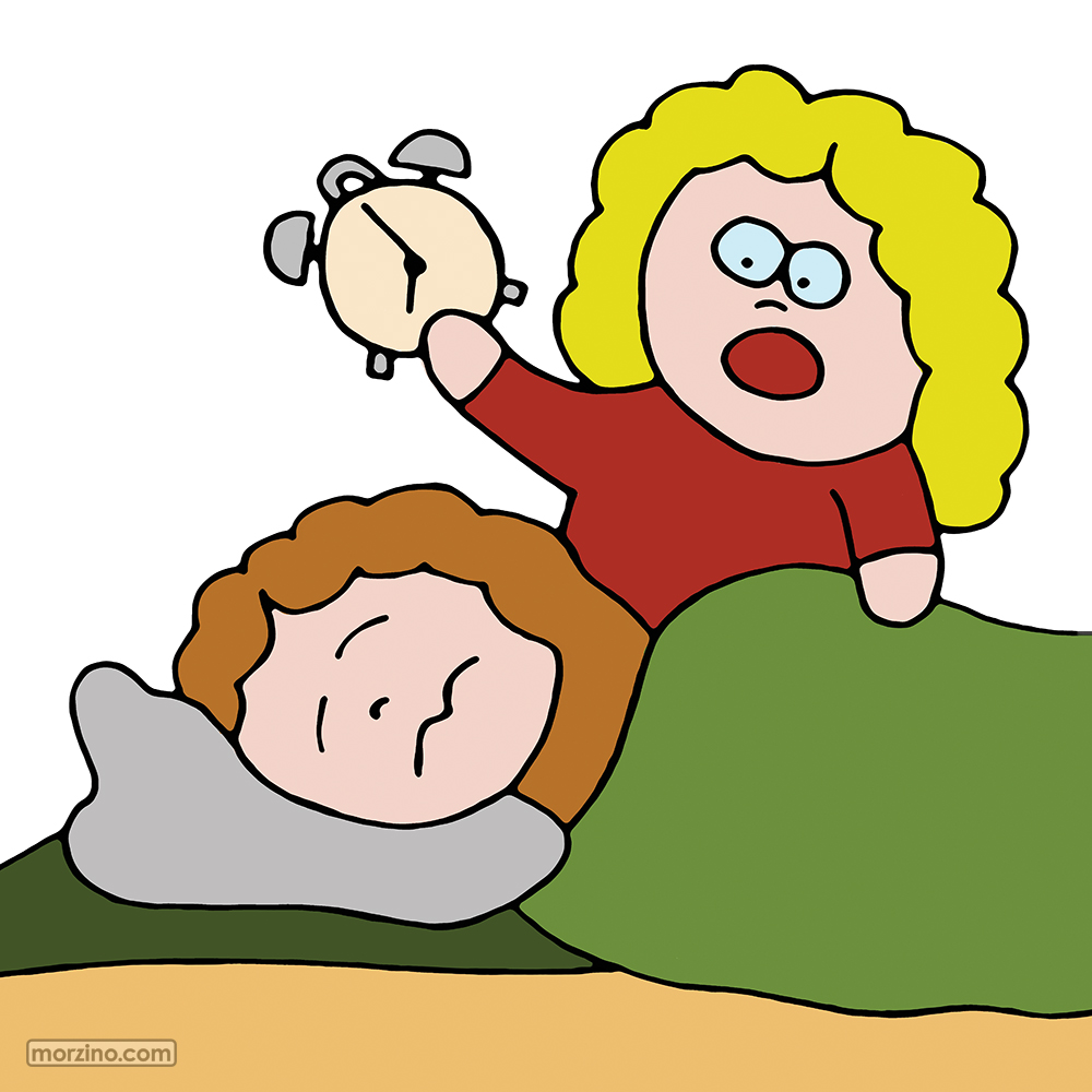 Bildwörterbuch: Ich wecke