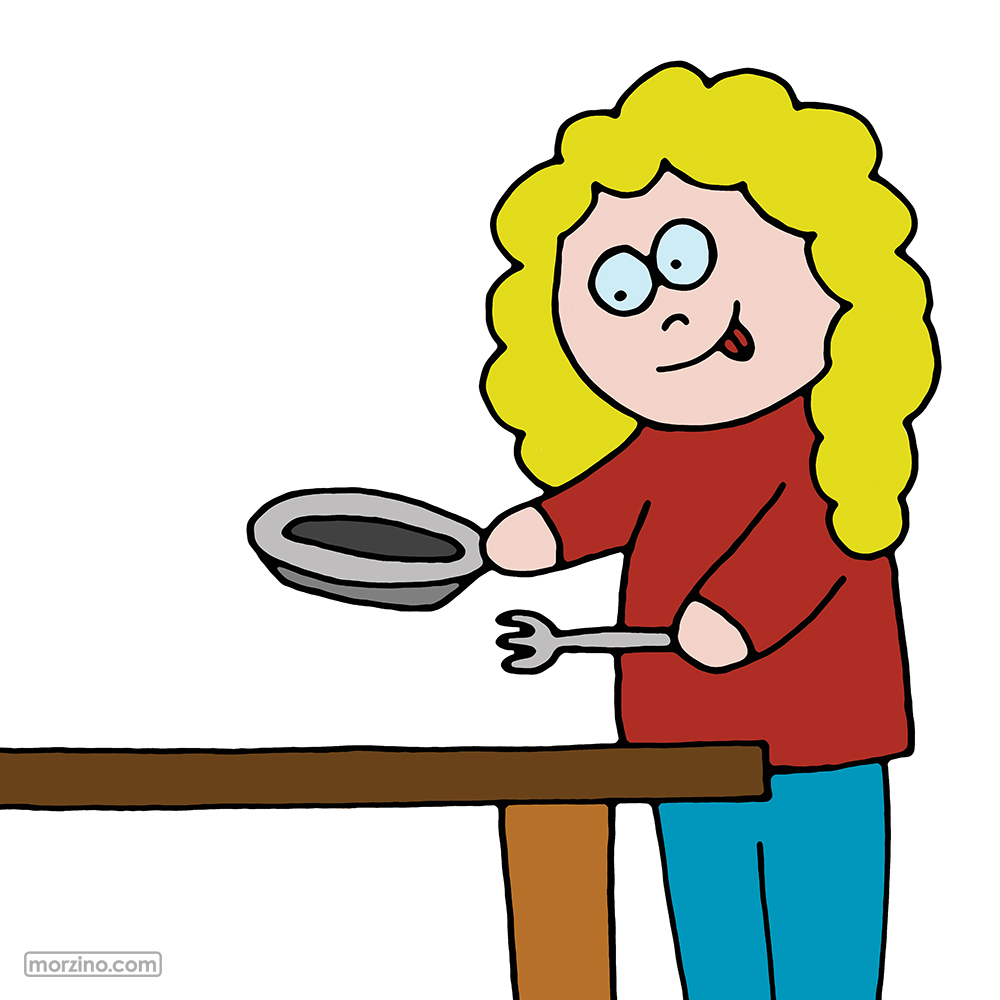 Bildwörterbuch: Ich decke den Tisch