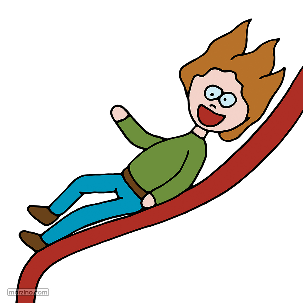 Bildwörterbuch: Ich rutsche