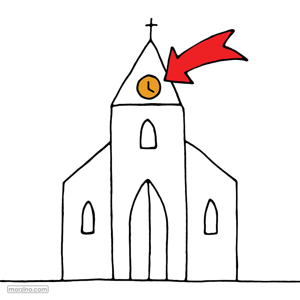 Bildwörterbuch: Kirchuhr