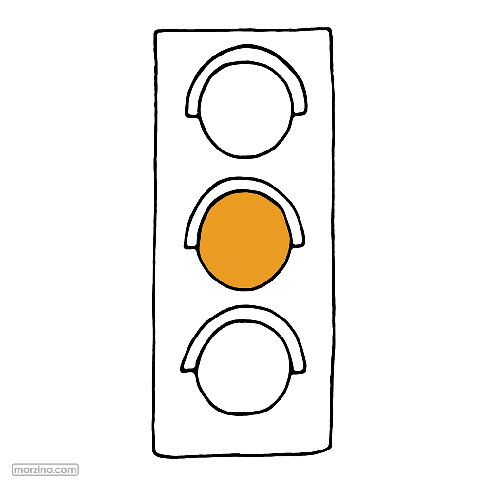 Bildwörterbuch: Gelbe Ampel