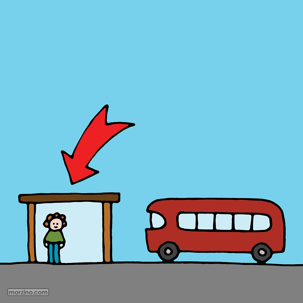 Bildwörterbuch: Haltestelle