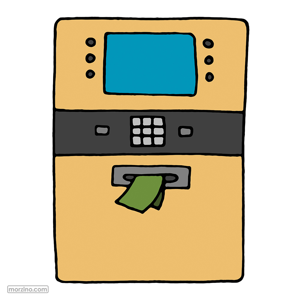 Bildwörterbuch: Geldautomat