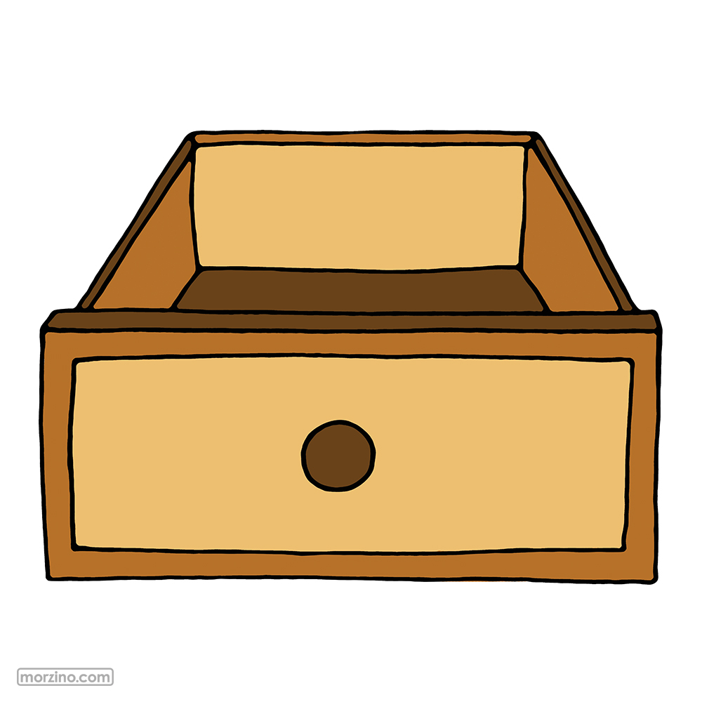 Bildwörterbuch: Schublade