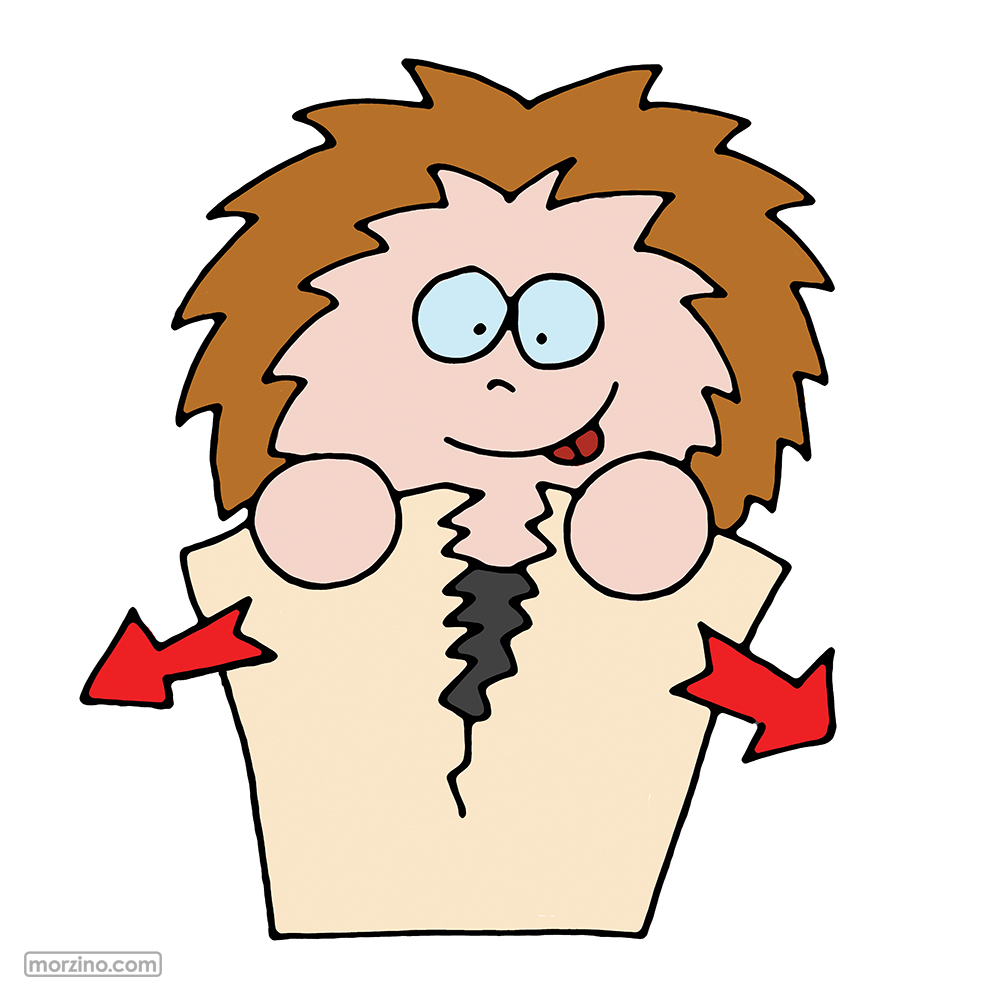 Bildwörterbuch: Ich zerreisse