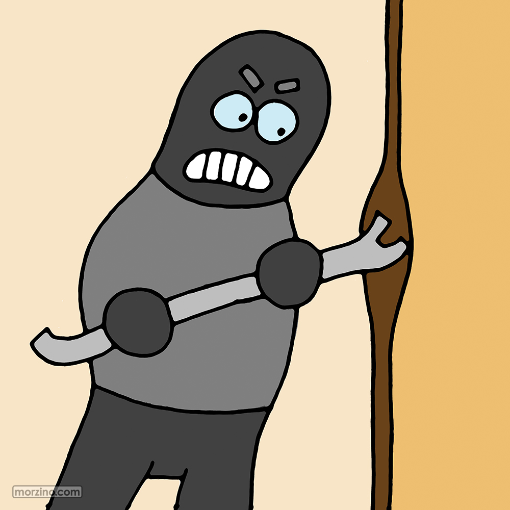 Bildwörterbuch: Ich breche ein