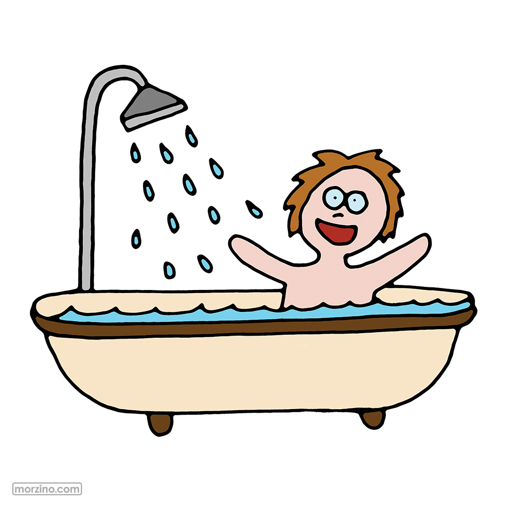 Bildwörterbuch: Ich bade