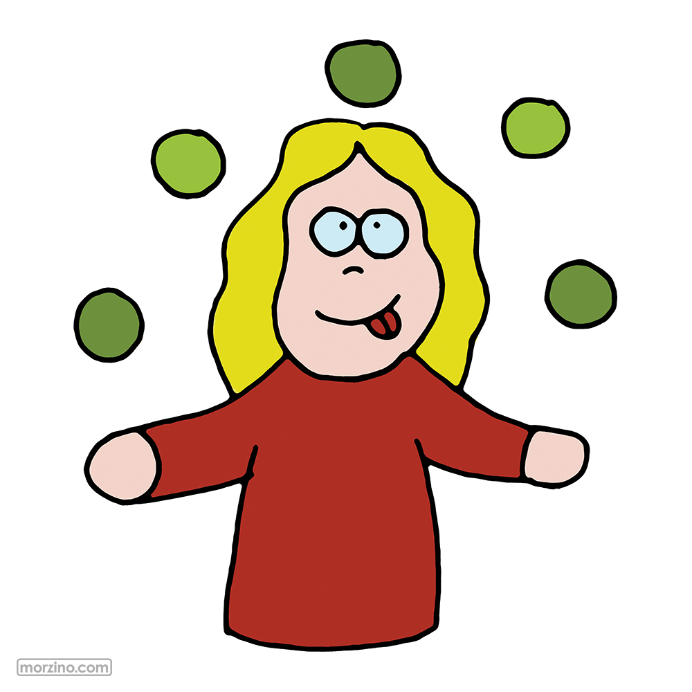 Bildwörterbuch: Ich jongliere