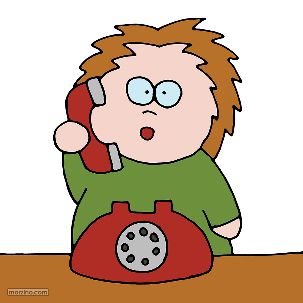 Bildwörterbuch: Ich telefoniere