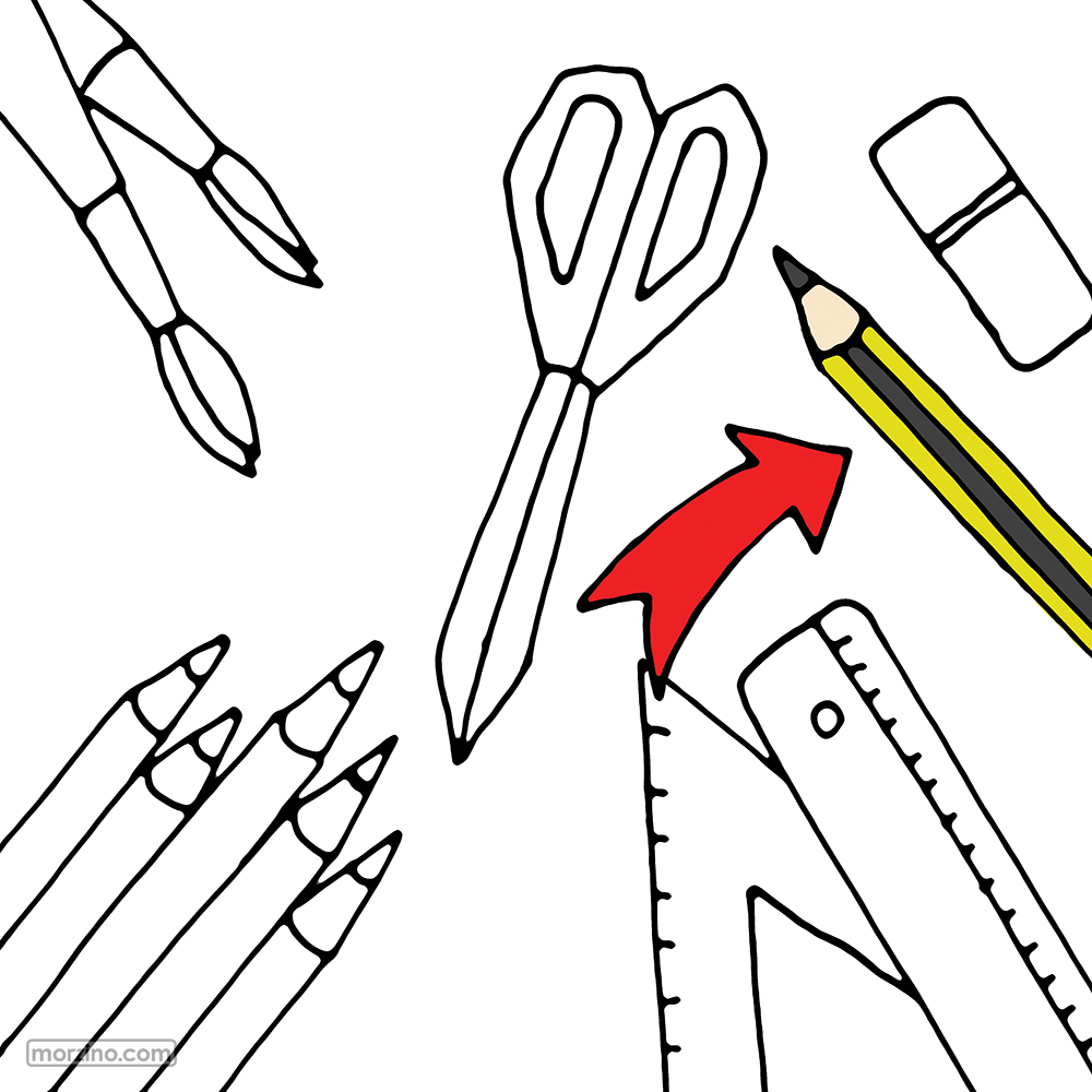 Bildwierderbuch: Bläistëft