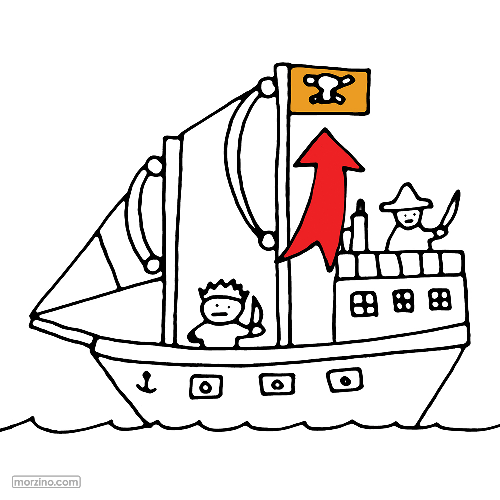 Bildwörterbuch: Piratenfahne