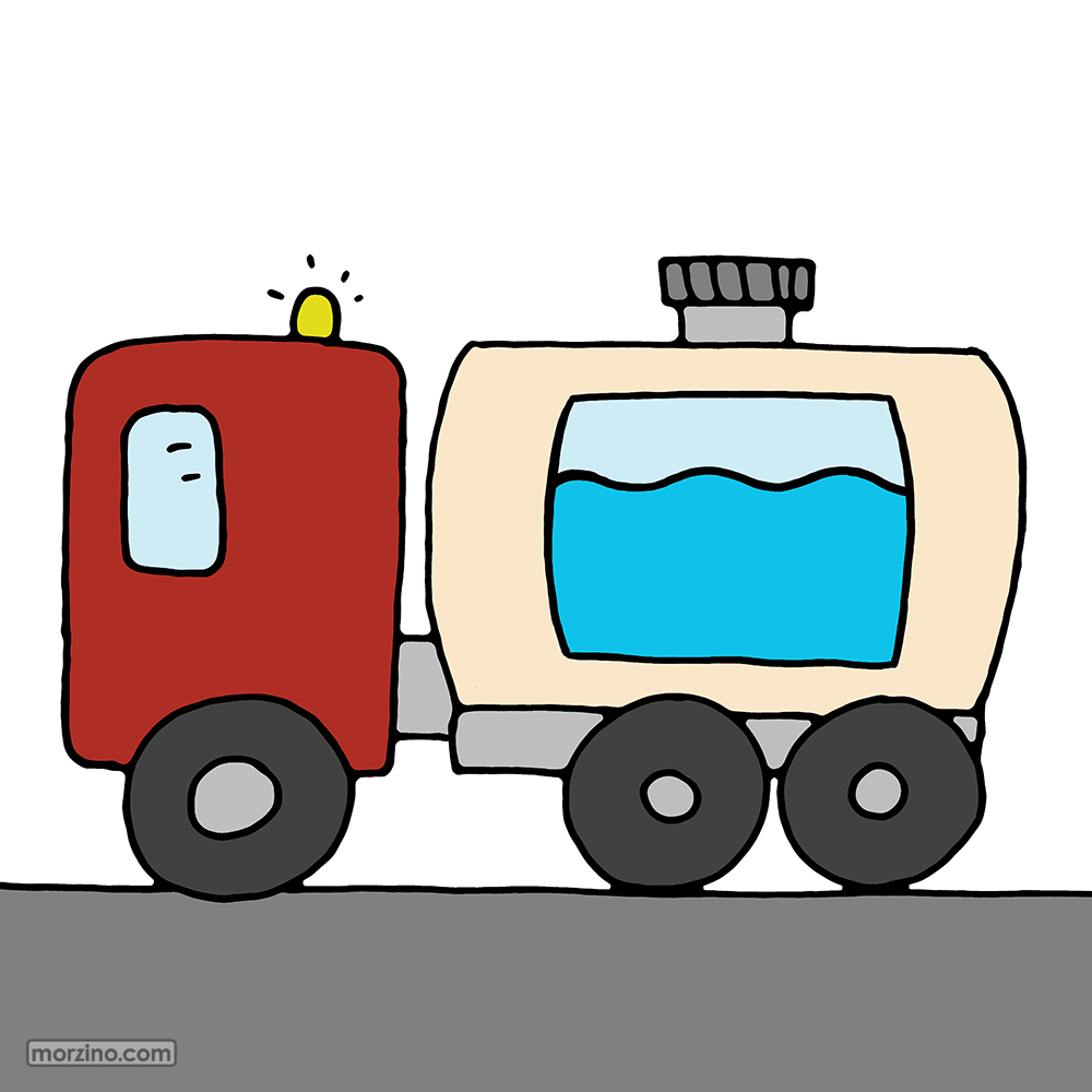 Bildwörterbuch: Wassertankwagen