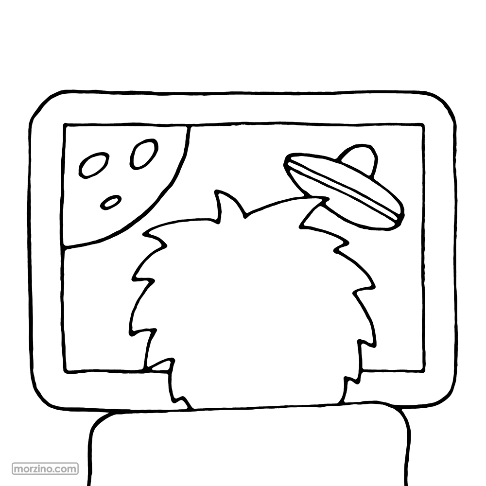 Ausmolbild: Ech kucken Telé