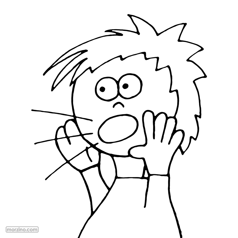 Ausmalbild: Ich rufe