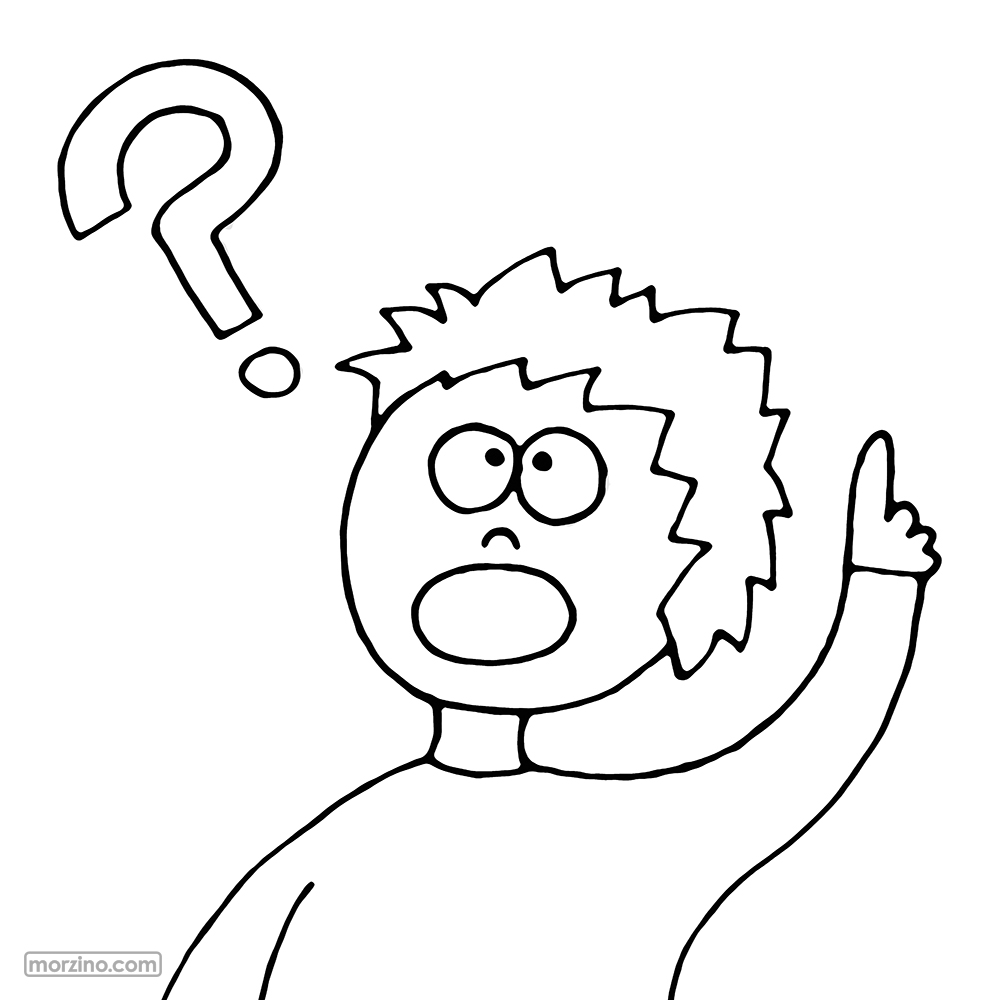 Ausmalbild: Ich frage