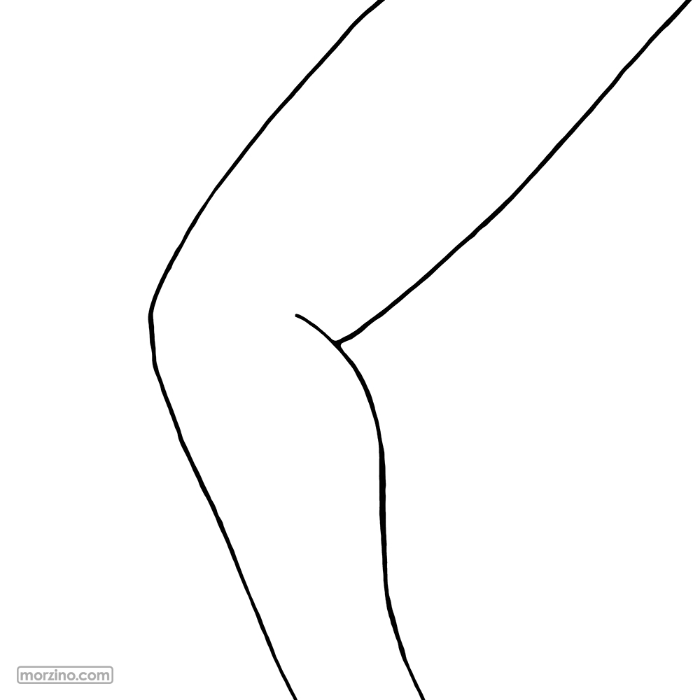 Ausmalbild: Knie