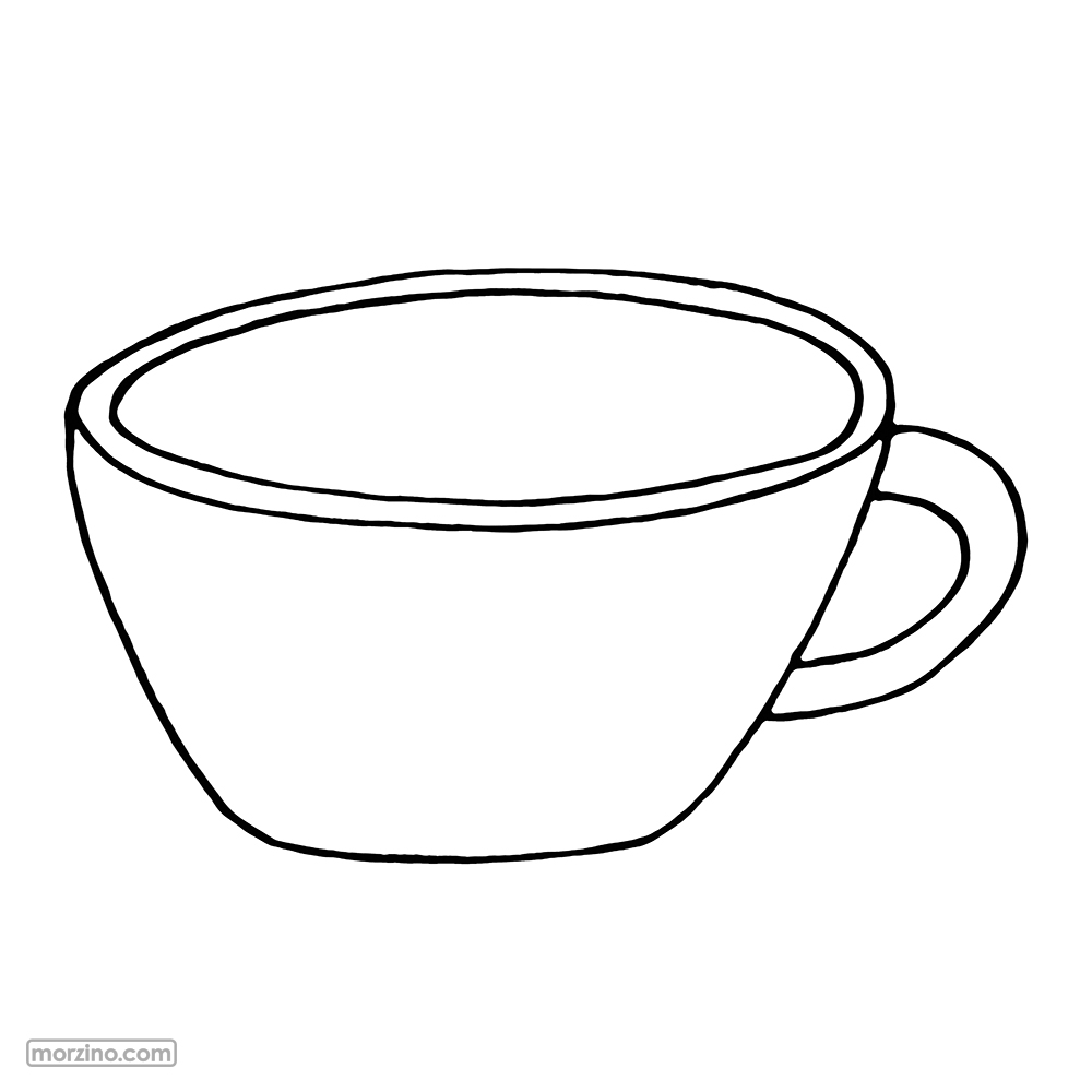Ausmalbild: Tasse