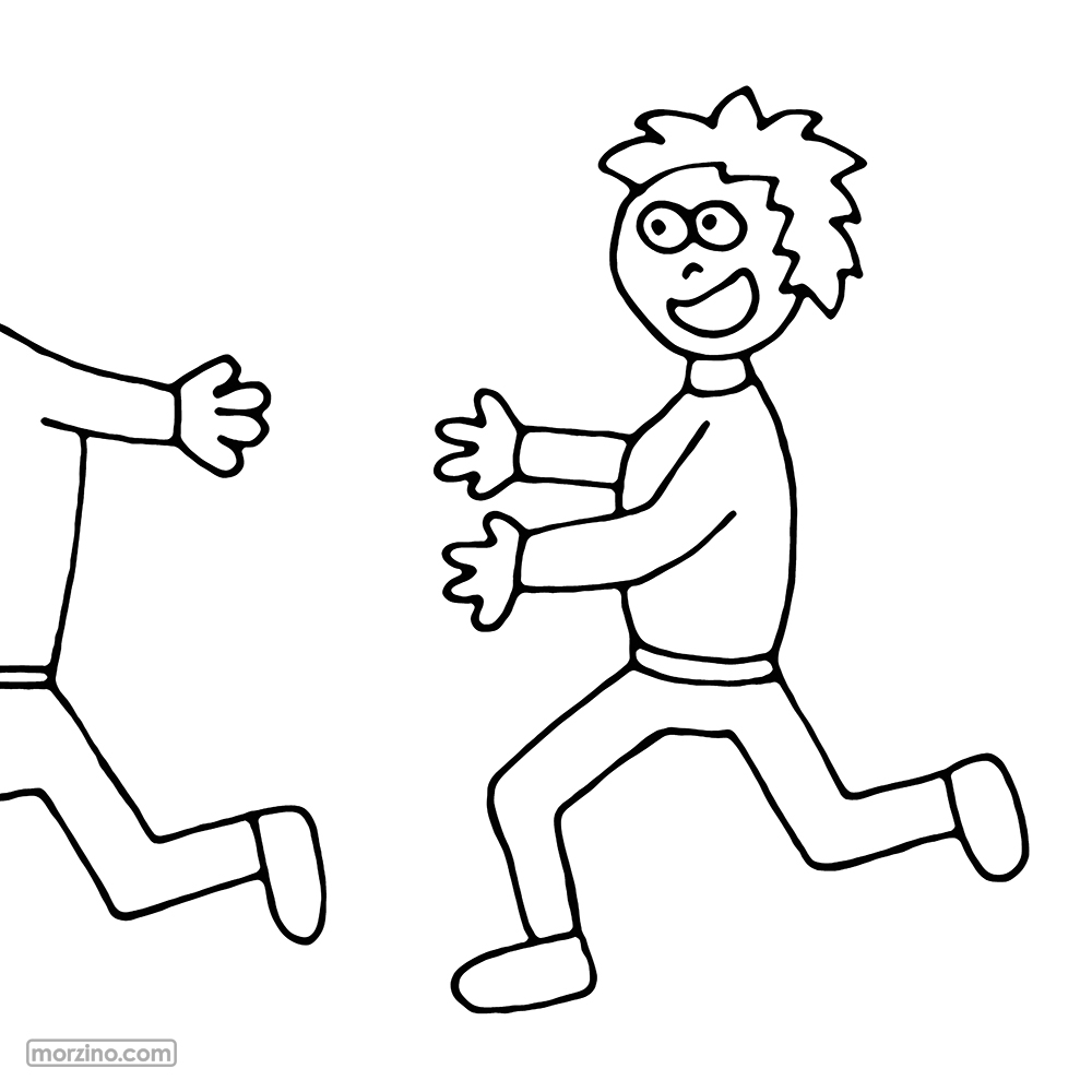 Ausmalbild: Ich fange