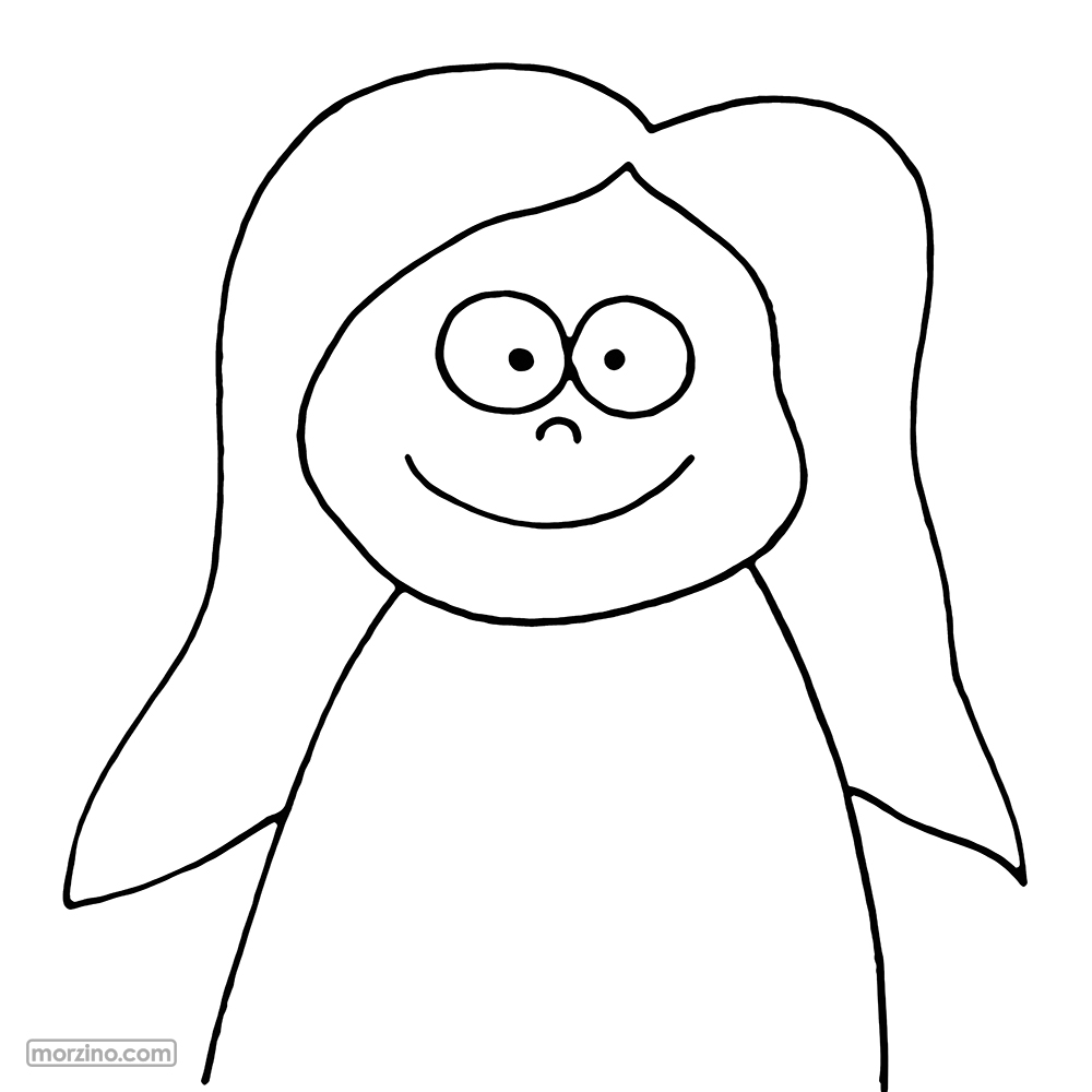 Ausmalbild: Mädchen