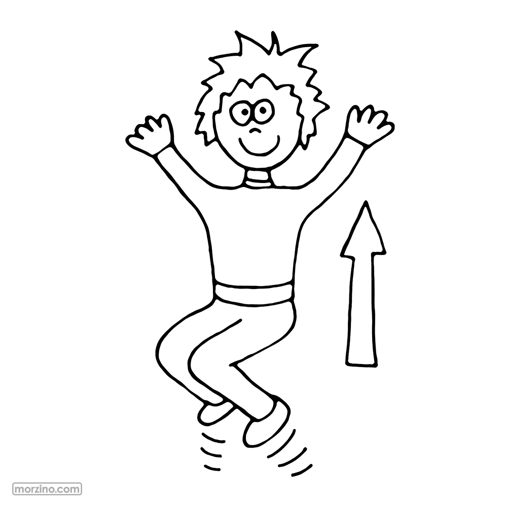 Ausmalbild: Ich springe