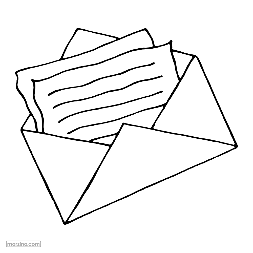 Ausmalbild: Brief