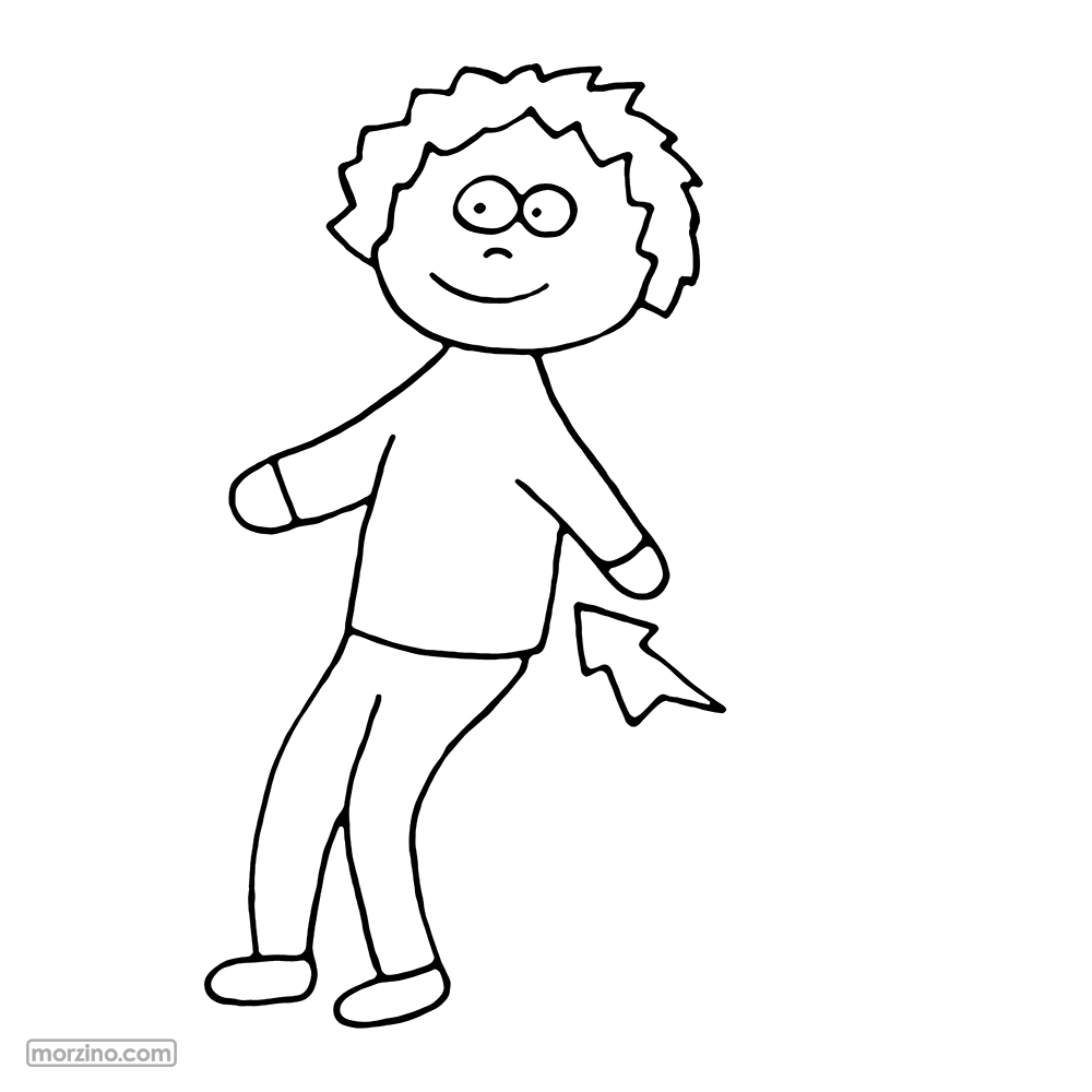 Ausmalbild: Ich stehe auf