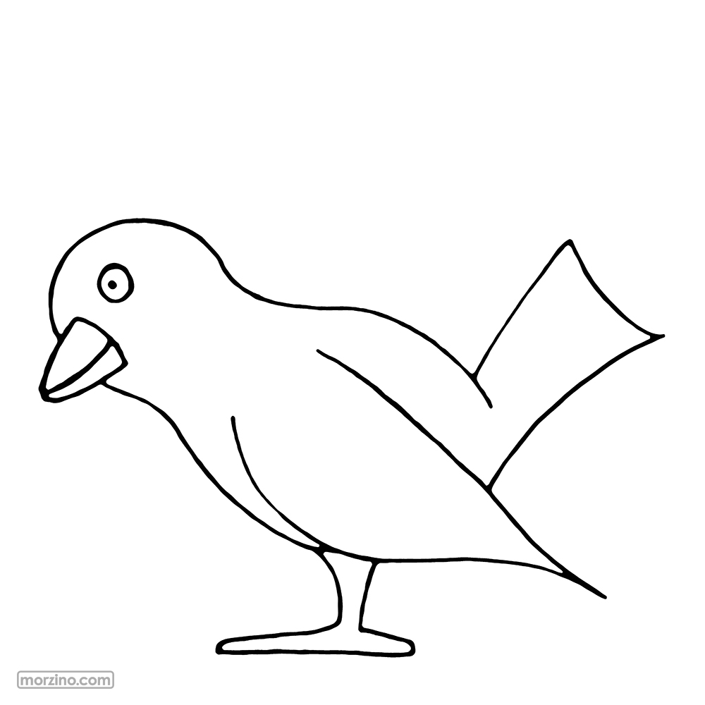 Ausmalbild: Vogel
