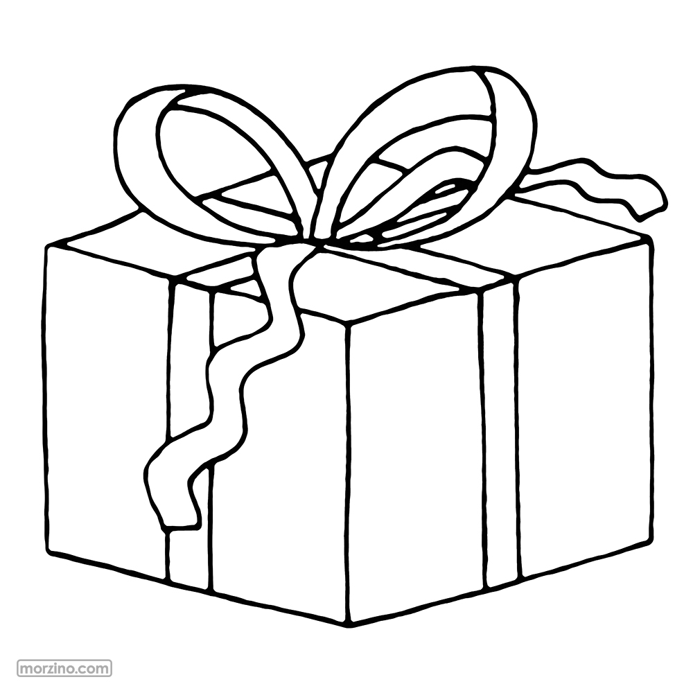 Ausmalbild: Geschenk