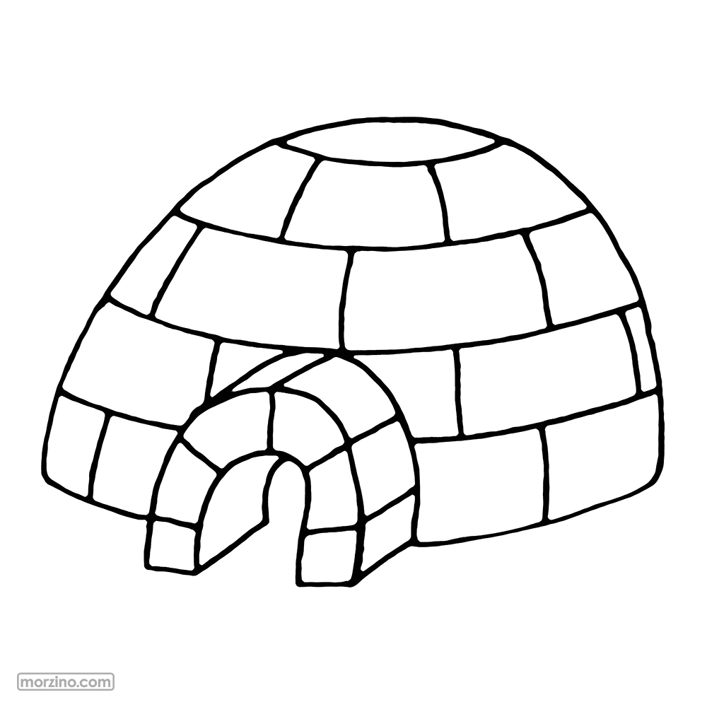 Ausmalbild: Iglu