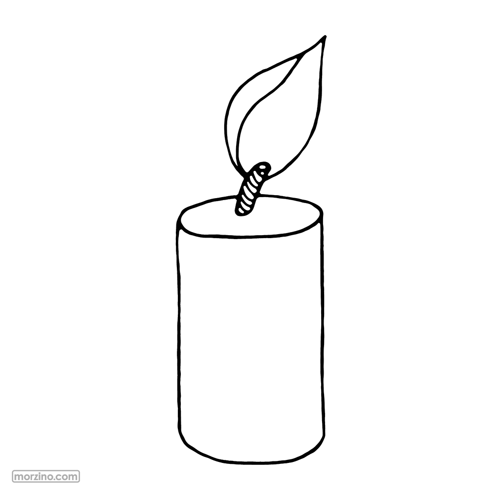 Ausmalbild: Kerze