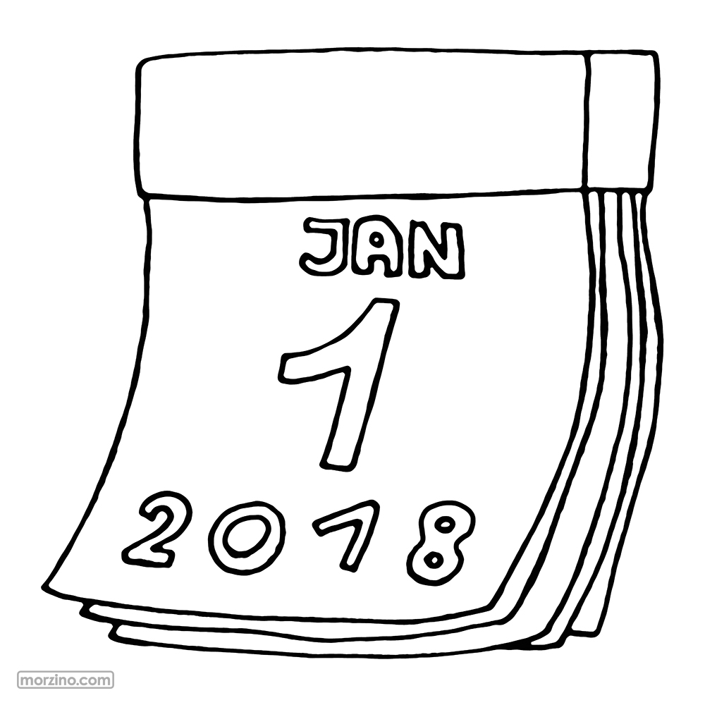 Ausmalbild: Kalender