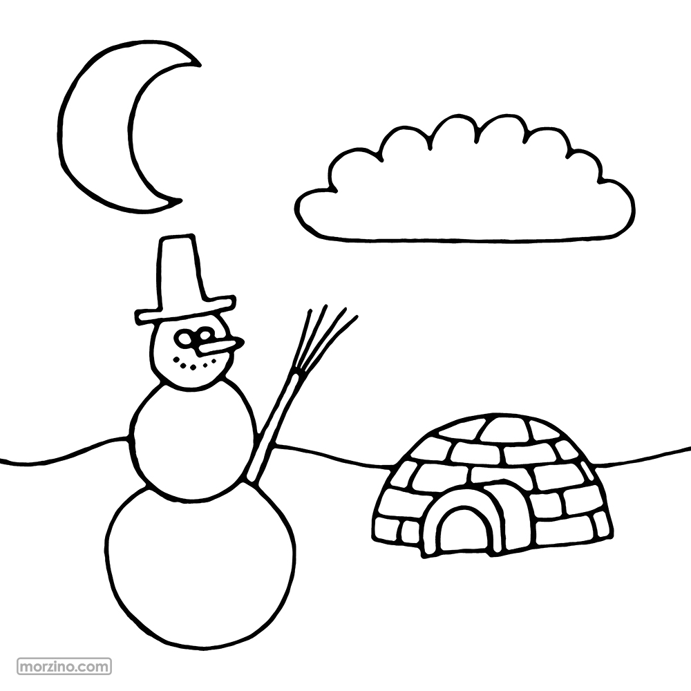 Ausmolbild: Schnéimännchen