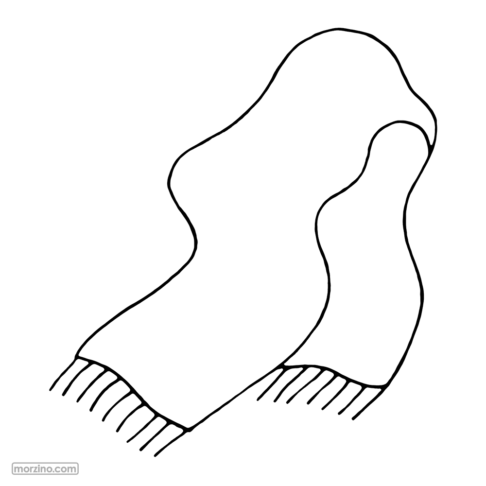 Ausmalbild: Schal