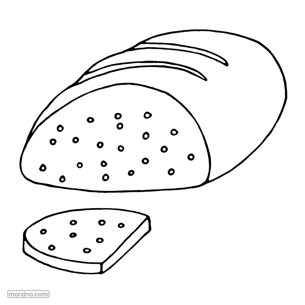 Ausmalbild: Brot