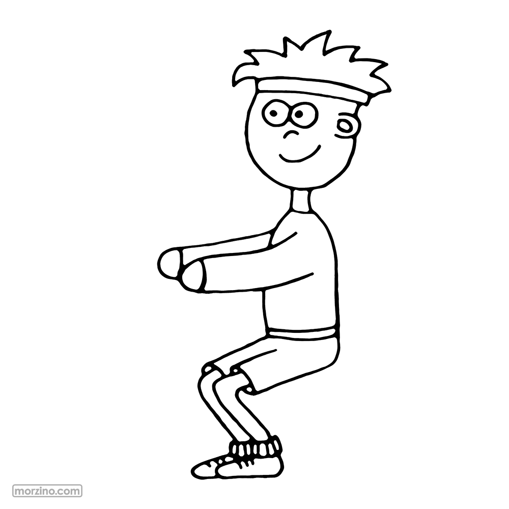 Ausmalbild: Ich turne