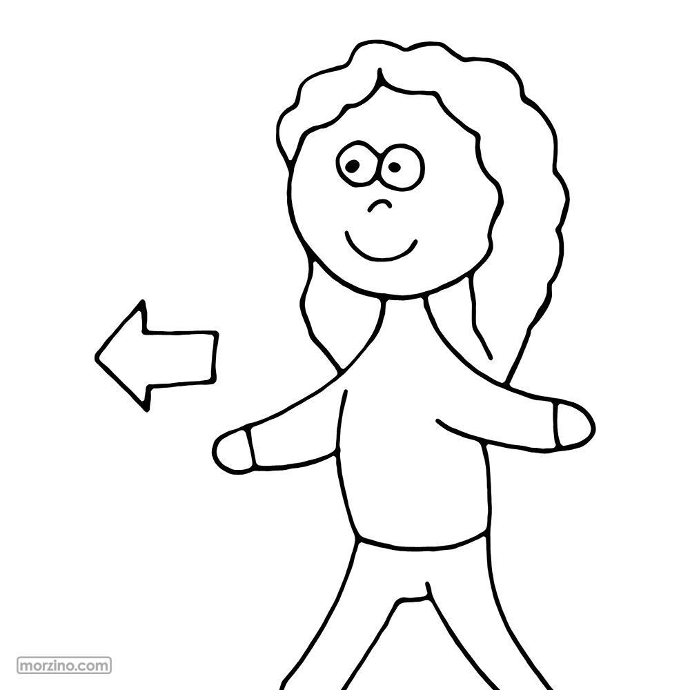 Ausmalbild: Ich gehe