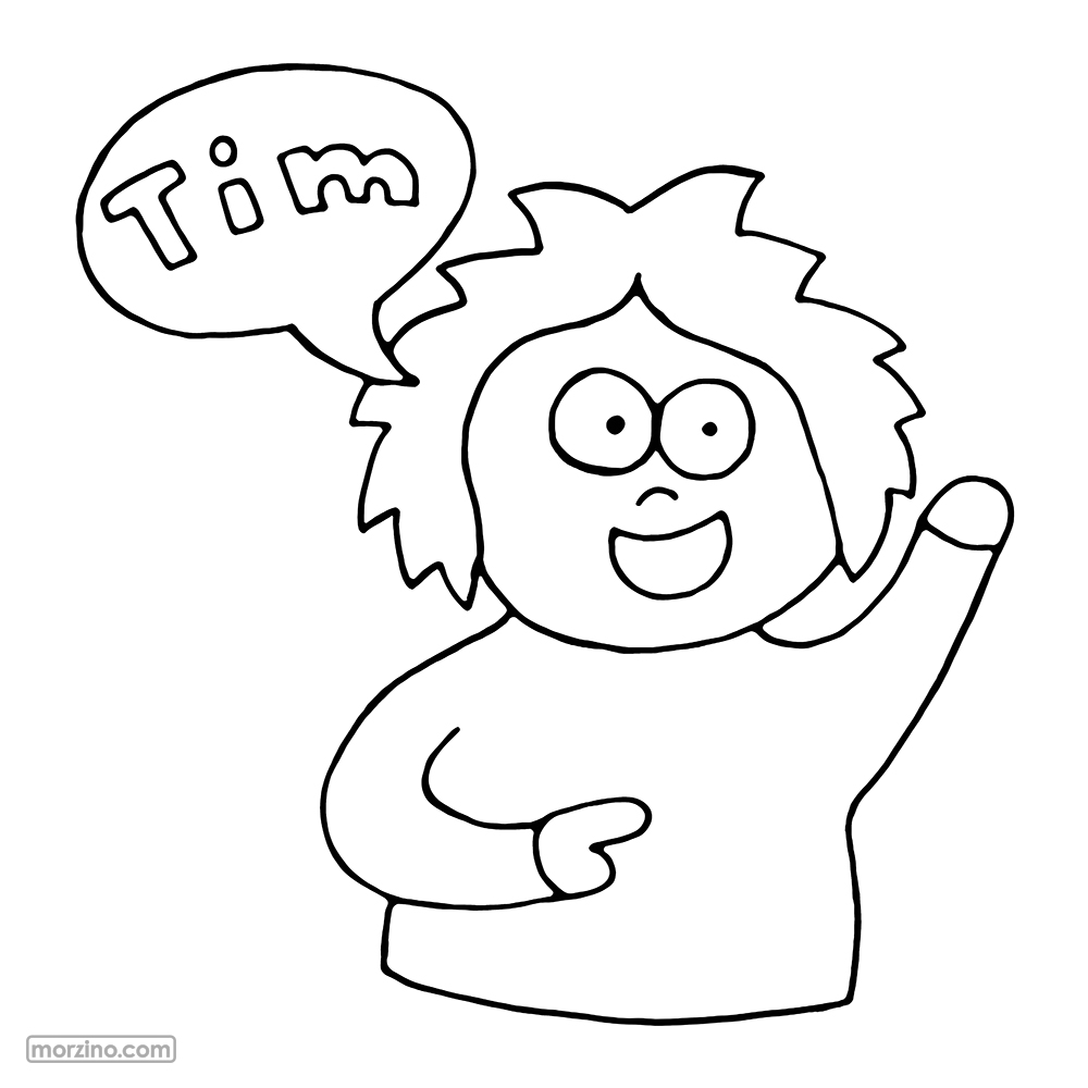 Ausmalbild: Mein Name ist