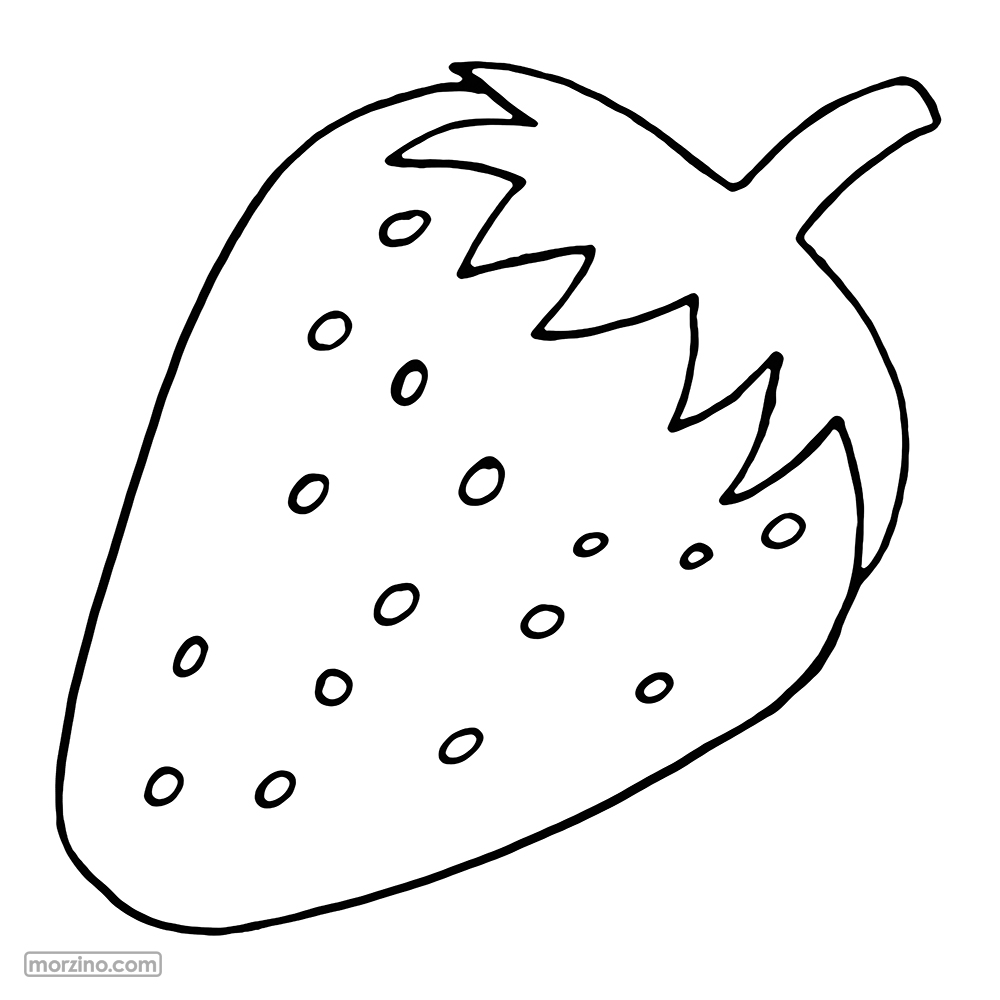 Ausmalbild: Erdbeere