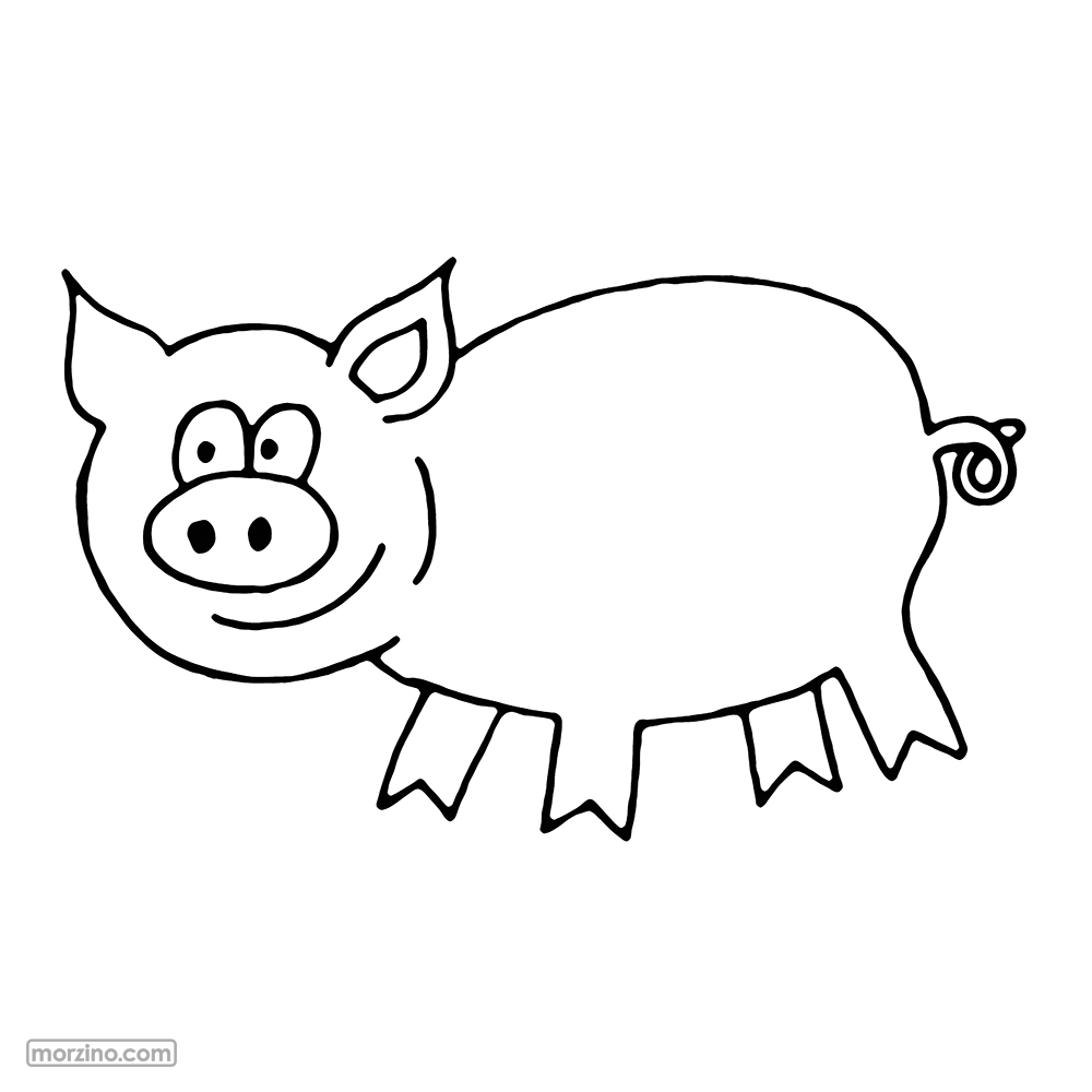 Ausmalbild: Schwein