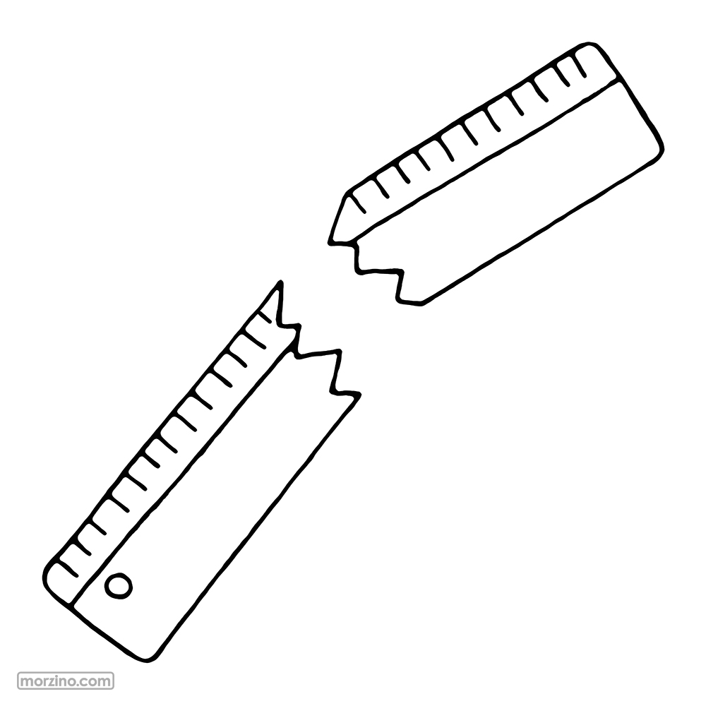 Ausmalbild: Gebrochen