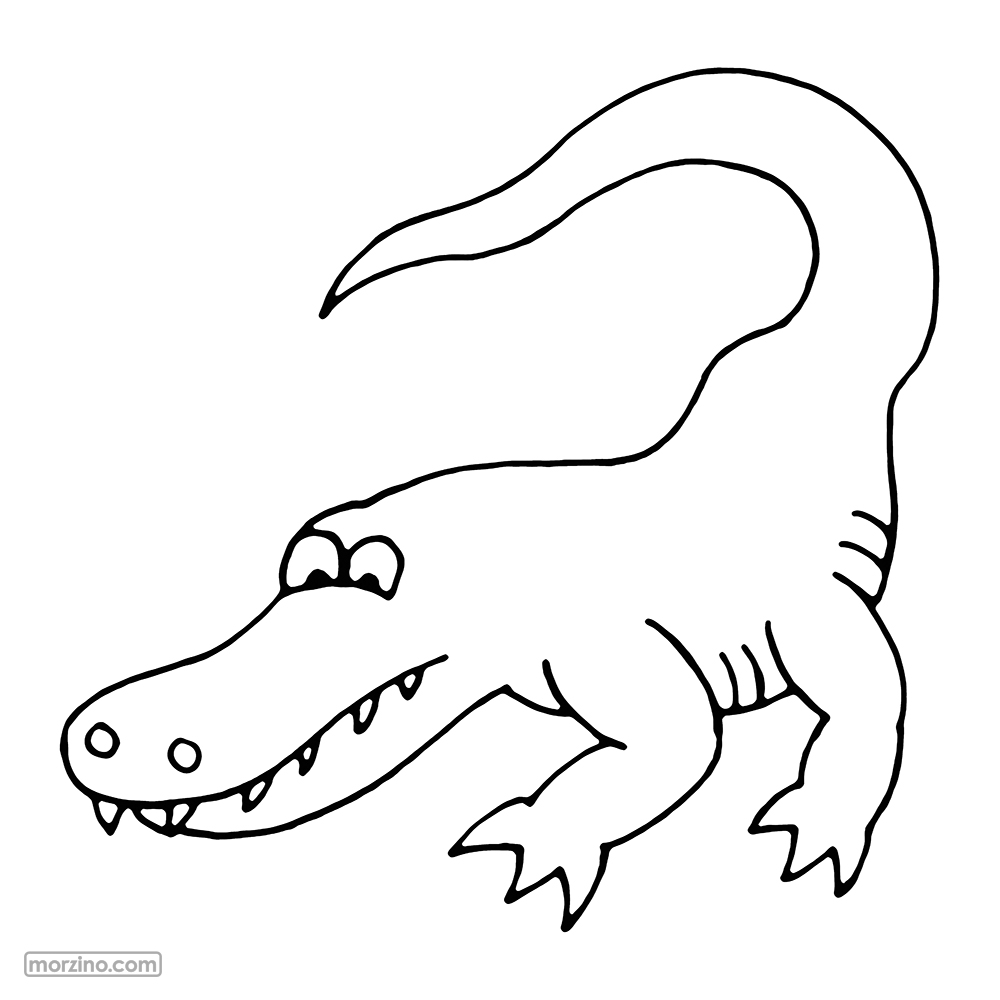 Ausmalbild: Krokodil