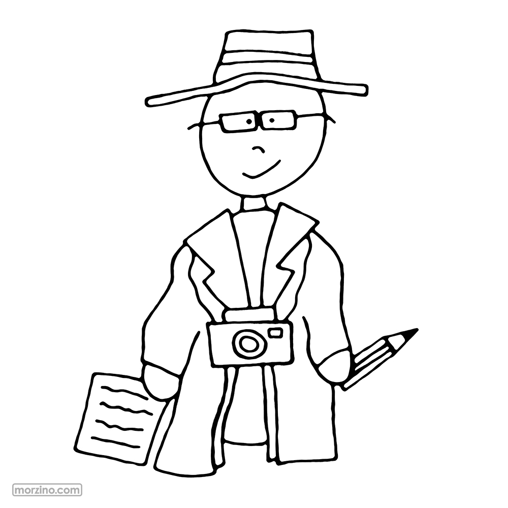 Ausmalbild: Fotoapparat