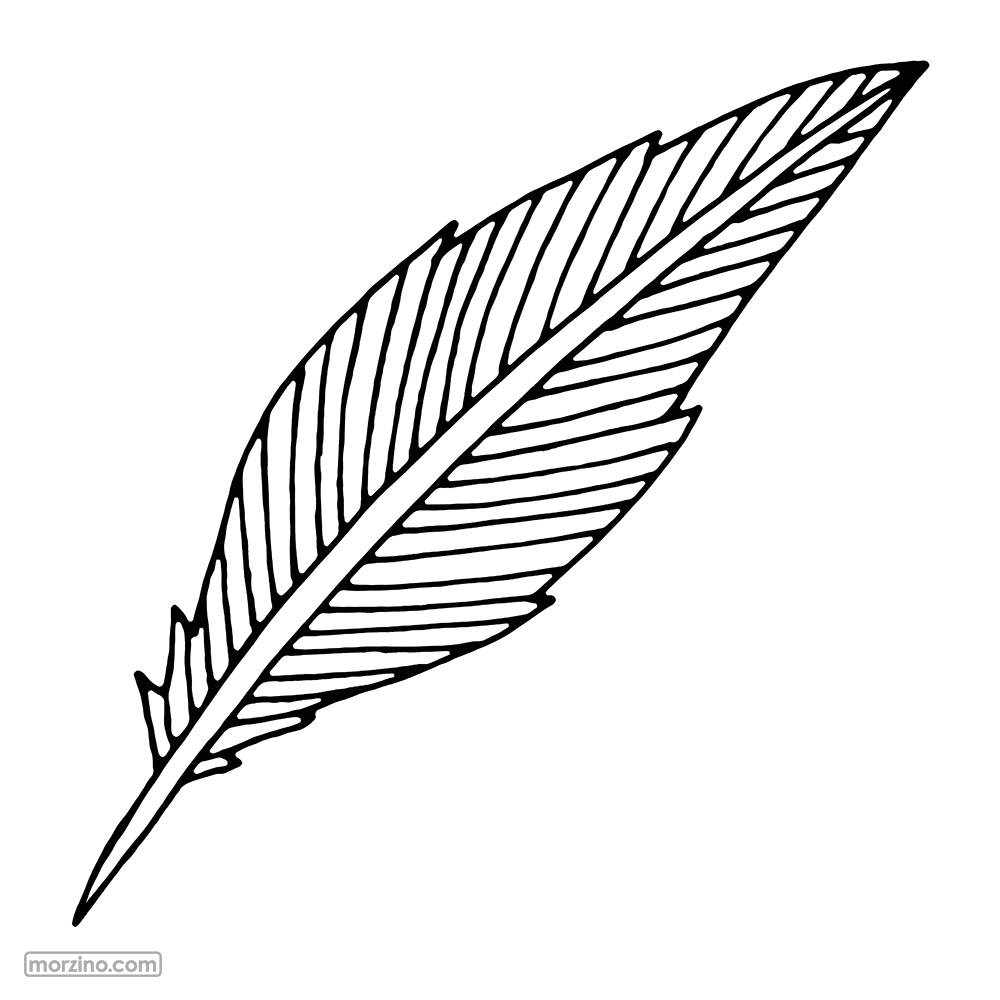 Ausmalbild: Feder
