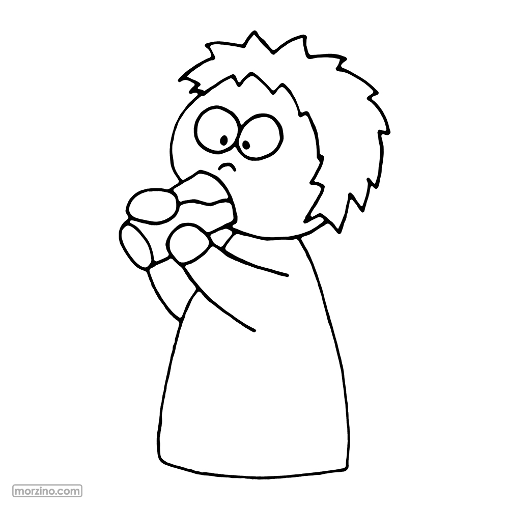 Ausmalbild: Ich trinke