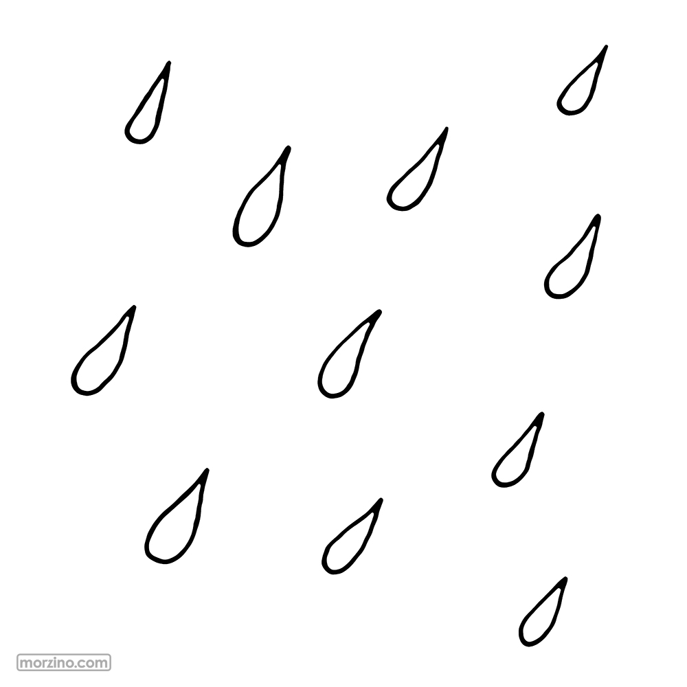 Ausmalbild: Regen